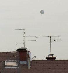 Balon-globus sa Slavije viđen sa našeg prozora